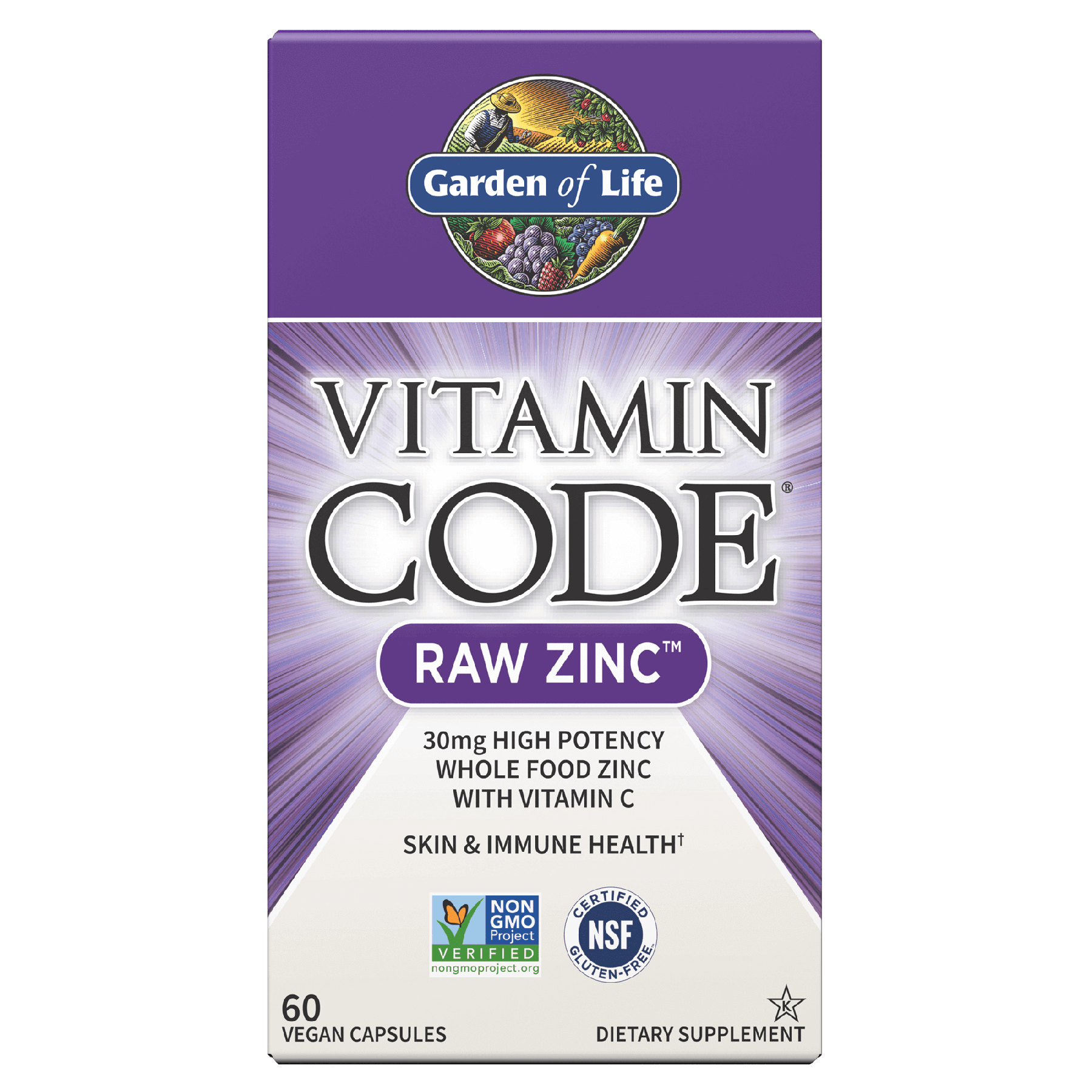 Vitamin Code Raw Zinc 60 Vegan Capsules